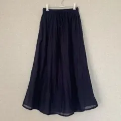 インド綿ネイビーフレアスカート