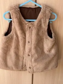 リバーシブル　アウター ベージュ ブラウン