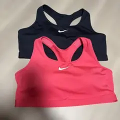 Nike swoosh DRI-FIT スポーツブラ 1X ブラック ピンク
