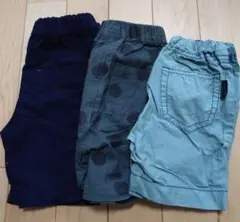 プティマイン、ハッカベビー他半ズボン 3本セット 80cm