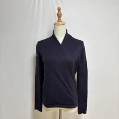SAISON DE PAPILLON カシュクールカットソー（M）ネイビー系