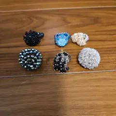 ヴィンテージ ビーズリング 6個セット