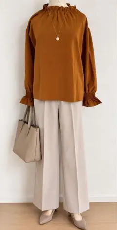 ITEMS URBAN RESEARCH ギャザーブラウス 長袖 FREE