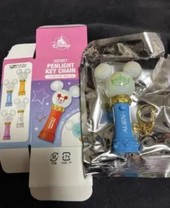 ディズニー　ペンライトキーチェーン　新品　リトルグリーンメン