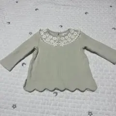 バースデイ　māmāraku 花柄レース襟 長袖Tシャツ