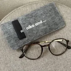 niko and ... ブラウンラウンドメガネ