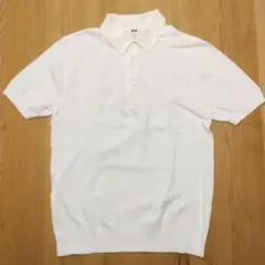 ユニクロ コットンニット ポロシャツ