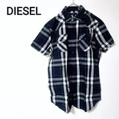 DIESEL　ディーゼル【M】半袖シャツ　ウエスタン　チェック柄