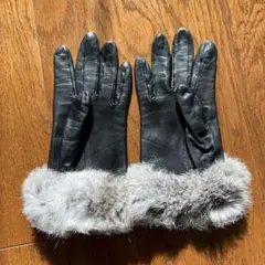 レザー手袋 ファー付き