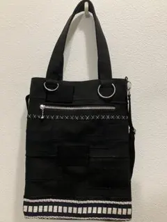 GlyPhS punk rock クラストパッチワーク トート バッグショルダー