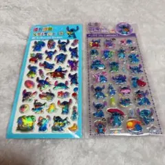 【訳アリ大特価】ディズニー スティッチ ぷくぷくシール2枚セット まとめ売り