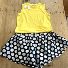 ファミリア　エフダッシュ　ノースリーブトップスとキュロットのセット