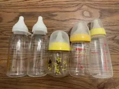 【一部新品乳首付】Pigeon 母乳実感×2本 スリムタイプ×1本 産院用×2本