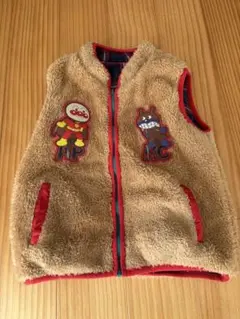 アンパンマン刺繍 フリースベスト 110cm