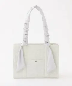 美品♪ ギャザーハンドルトートバッグ A4対応 キャリーオン可能 ミントのサムネイル