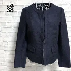 【グリーンレーベルリラクシング】フォーマル　ノーカラージャケット