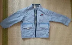 中古品　ファミリア　薄手　ブルゾン　ジャンバー　ブルー　リバーシブル　100cm