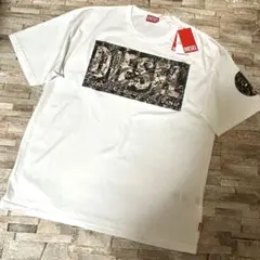 【新品】DIESEL ディーゼル／ギャバジンプリントTシャツ カットソー L