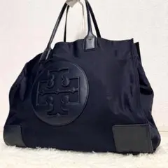 トリーバーチ トートバッグ エラ ELLA ナイロン ネイビー A4可