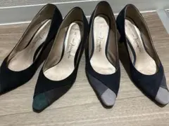 銀座かねまつ Ginzakanematsuヒールパンプス バラ売り可 ネイビー