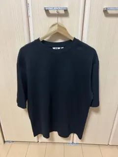 UNIQLOエアリズムコットンオーバーサイズTシャツ　半袖　ブラックLsize