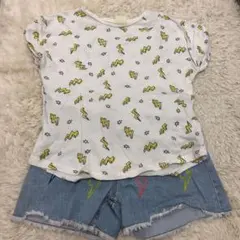 ZARA girlのＴシャツとデニムショートパンツセット