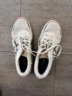 ASICS ランニングシューズ ホワイト/レッド