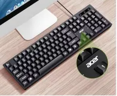 【新品 未使用品】Acer 有線キーボード 本体 ブラックのサムネイル