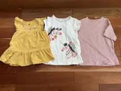 子供服まとめ売り　女の子　Tシャツ　トップス　3枚