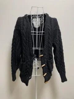 Sea Room Lynn 黒 ケーブルニット カーディガン