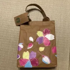 スターバックス SAKURA 保冷クラフトペーパーショッパーS サクラ