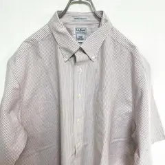 L.L.BEAN ピンクストライプ　ボタンダウン　シャツ　古着