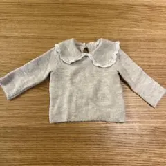 H&M 襟付きニットセーター 12M ベージュ