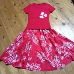 プルメリア　Tシャツ　パウスカートセット