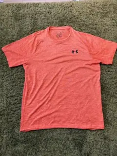 Tシャツ　Mサイズ　メンズ　古着　中古品 送料無料　アンダーアーマー　オレンジ