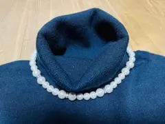 コットンパールネックレス ホワイト ベージュ