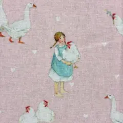 【ハギレ】acufactumプリント生地26cm×45cm「カントリーライフ」