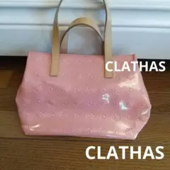 お値下げ CLATHS クレイサス　カメリア　エナメルハンドバッグ　ピンク