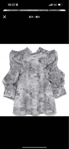 SNIDEL Sustainableオーガンシースルーブラウス　トワルドジュイ