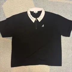 KANGOL ハーフジップ ポロシャツ ブラック Mのサムネイル
