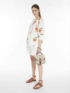 Max Mara オフショルダー 長袖ブラウス フルーツ柄 - メルカリ