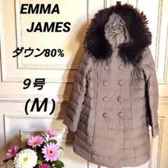 EMMA JAMES ダウン80% コート ダブルボタン フード ラクーンファーのサムネイル