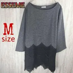 【エシーム】チュニック レース フェミニン カジュアル シンプル 刺繍 女子会