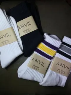 新品　ANVIL（アンビル）ソックス4足セット！のサムネイル
