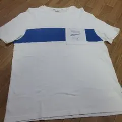 PUMA ポケット付き Tシャツ L ホワイト/ブルー