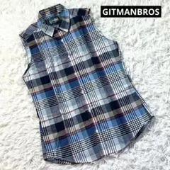 GITMANBROS チェック柄 ノースリーブシャツ