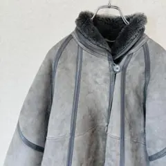 【極美品】ルイスグラナダ 本格ムートンコート スペイン製 リアルファー グレー