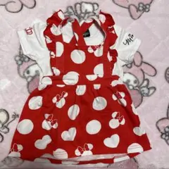 BABYDOLL 赤 水玉模様 ワンピース 90