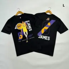 NBA レイカーズ レブロン バスケ 速乾 両面プリント Tシャツ 半袖 L
