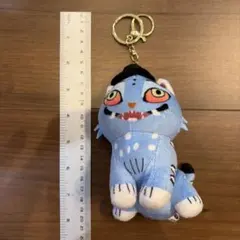 帽子をかぶった青い猫 ぬいぐるみ マスコット キーホルダー